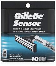 Lâminas de barbear masculinas Sensor 10 recargas - Gillette