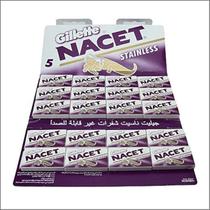 Lâminas de Barbear Nacet Double Edge - 100 Unidades em Aço Inoxidável