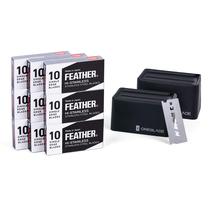 Lâminas de barbear OneBlade 90 Feather FHS-10 em aço japonês