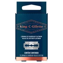 Lâminas de Barbear Platinum King C Gillette 10 Unidades