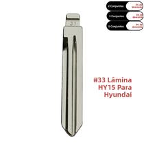 Lâminas De Chave Remota Hyundai Kia 10 Peças Metálicas Virgens Não Cortadas Tipo Flip 33 HY15 KD Lâminas De Chave Remota Hyundai Kia 10 Peças Metálicas Virgens Não Cortadas Tipo Flip 33 HY15 KD