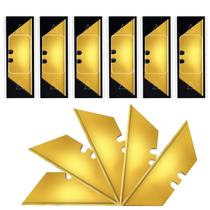 Lâminas de facas utilitárias Vickay, pacote com 60 unidades, revestimento de titânio SK2 Razor