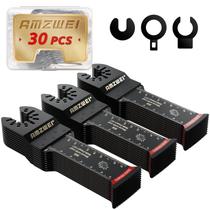 Lâminas de ferramentas oscilantes AMZWEI Extra Long, 30 unidades para madeira, metal