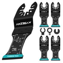Lâminas de ferramentas oscilantes de metal duro AMZBSAW 5 PCS para ferramentas múltiplas