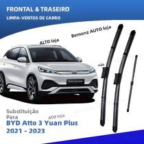 Lâminas De Limpador De Para-brisa Dianteiro E Traseiro RHD Para BYD Atto 3 Yuan plus 2021-2023, Lâminas De Limpador De Para-brisa Dianteiro E Traseiro RHD Para BYD Atto 3 Yuan plus 2021-2023,