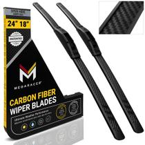 Lâminas de limpador de pára-brisa Mega Racer Carbon Fiber 24cm + 18cm Lâminas de limpador de pára-brisa Mega Racer Carbon Fiber 24cm + 18cm