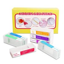 Lâminas de microscópio preparadas por Sameyee 35PCS com 7 tipos de amostras