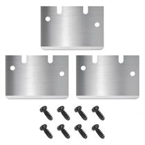 Lâminas de Raspador para Impressora 3D Compatíveis com Bambu Lab A1/X1/P1, Anycubic Kobra e Creality - 3 Peças com 8 Parafusos Lâminas de Raspador para Impressora 3D Compatíveis com Bambu Lab A1/X1/P1, Anycubic Kobra e Creality - 3 Peças com 8 Parafusos