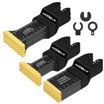 Lâminas de serra oscilantes AMZBSAW Titanium 16 PCS para metal Lâminas de serra oscilantes AMZBSAW Titanium 16 PCS para metal