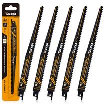Lâminas de serra recíprocas TOLESA Nail Wood, 9 polegadas, 6TPI, pacote com 5