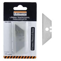 Lâminas Estilete Corte 61x19x0.6mm Trapezoidal Cartela 10 Un Lâminas Estilete Corte 61x19x0.6mm Trapezoidal Cartela 10 Un