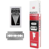 Lâminas Feather para aparelho de barbear de lâmina dupla, 100 unidades