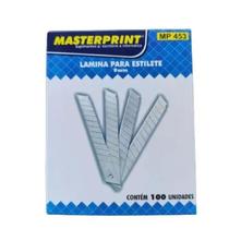 Lâminas para estiletes masterprint mp453 9mm - kit 100un Lâminas para estiletes masterprint mp453 9mm - kit 100un