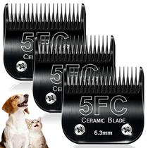 Lâminas para Tosa de Cães Audoc 5FC 6,3mm Kit com 3 Unidades Preto