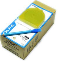 Lâminas Rotativas OLFA 60mm - Aço de Tungstênio - Pacote com 10 + Caneta de Marcação