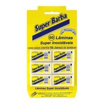 Lâminas Super Inoxidáveis Cartela de 6 com 10 uni cada - Super Barba
