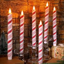 Lamp Baquler 6 peças de velas de Natal LED sem chama 27 cm