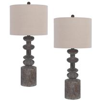Lamp Cal Blackfoot 150W Par de luminárias de mesa de resina de 3 vias