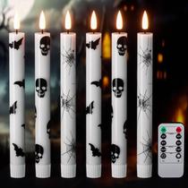 Lamp KunsWenn Halloween LED Flameless Taper Candles, pacote com 6