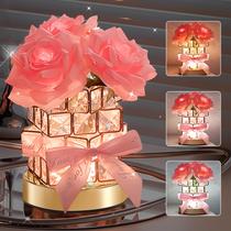 Lamp ONXE Lâmpada de toque recarregável sem fio Crystal Rose