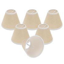 Lamp Shade Wellmet Clip-on Drum para lâmpadas de vela, conjunto de 6 Lamp Shade Wellmet Clip-on Drum para lâmpadas de vela, conjunto de 6