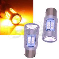 Lâmpada 1156 P21/5W 12/24v Um Polo 21 Leds Pro Ambar Laranja Lâmpada 1156 P21/5W 12/24v Um Polo 21 Leds Pro Ambar Laranja