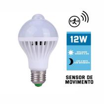 Lampada 12W LED Bulbo Sensor Presença Noturno 6500K E27 Bivolt