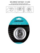 Lampada 3 Led Guarda Roupa Toque Armário Lampada 3 Led Guarda Roupa Toque Armário