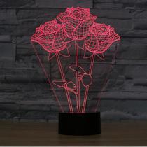 Lâmpada 3D, Dia dos Namorados, Rosa, Toque Colorido, Controle Remoto Lâmpada 3D, Dia dos Namorados, Rosa, Toque Colorido, Controle Remoto