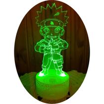 Lâmpada 3D Illusion Mini Usumaki de 7 cores LED Anime Lâmpada 3D Illusion Mini Usumaki de 7 cores LED Anime