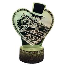 Lâmpada 3D Illusion Sailor Moon e máscara de smoking 7 cores LED