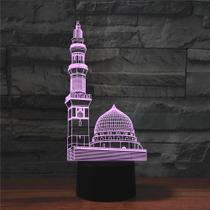 Lâmpada 3D Saudi Architecture Colorful Touch Recarregável LED Lâmpada 3D Saudi Architecture Colorful Touch Recarregável LED