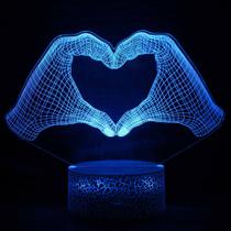 Lâmpada 3D Victory Gesture Creative Colorida LED Lâmpada 3D Victory Gesture Creative Colorida LED