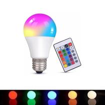 Lampada 5W LED Bulbo RGB Colorida Controle Remoto E27 Bivolt