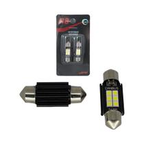 Lâmpada 6 Led Torpedo Canbus 36mm 12V com 2 Unidades Torpedo Preto JR8 - 36MM