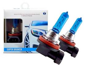 Lâmpada 8500k Par Super Branca Tip Xenon Tech One H1 H3 H4 H7 H8 H9 H11 H16 H27 HB3 HB412v 55w