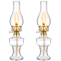 Lâmpada a óleo Tuanse Chamber Vintage Kerosene Hurricane 33 cm 2 unidades Lâmpada a óleo Tuanse Chamber Vintage Kerosene Hurricane 33 cm 2 unidades