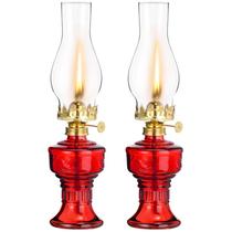 Lâmpada a óleo Tuanse Chamber Vintage Kerosene Hurricane 33 cm 2 unidades Lâmpada a óleo Tuanse Chamber Vintage Kerosene Hurricane 33 cm 2 unidades