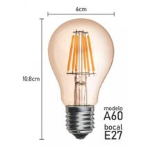 Lâmpada a60 filamento de led 4w e27 lumnati bivolt2.400k - LUMANTI