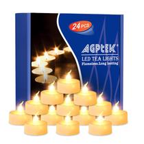 Lâmpada AGPTEK Tea Lights, pacote com 24 temporizadores LED sem chama