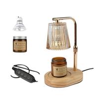 Lâmpada Aquecedora De Velas Regulável 50W Com Timer, Luz De Vela Ajustável Em Vidro Para Decoração
