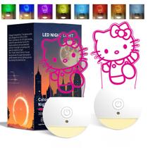 Lâmpada Atimomiao Cute Cat 3D Night Light Sensor LED 7 cores Lâmpada Atimomiao Cute Cat 3D Night Light Sensor LED 7 cores