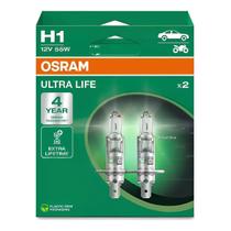 Lâmpada Automotiva h1 Osram ultra life 12V 55W Farol Longa Durabilidade - Par Lâmpada Automotiva h1 Osram ultra life 12V 55W Farol Longa Durabilidade - Par