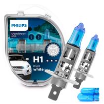 Lâmpada Automotiva H1 Philips Crystal Vision Ultra 12V 55W 4100K para Farol Par + Pingo Lâmpada Automotiva H1 Philips Crystal Vision Ultra 12V 55W 4100K para Farol Par + Pingo
