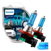 Lâmpada Automotiva H11 Philips Crystal Vision Ultra 12V 55W 4100K para Farol Par + Pingo Lâmpada Automotiva H11 Philips Crystal Vision Ultra 12V 55W 4100K para Farol Par + Pingo