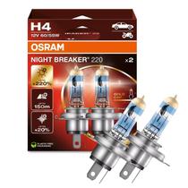 Lâmpada Automotiva h4 Osram Night Breaker 220 12V 60/55W Farol Até 220% Mais Brilho - Par Lâmpada Automotiva h4 Osram Night Breaker 220 12V 60/55W Farol Até 220% Mais Brilho - Par