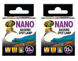 Lâmpada Basking Spot Zoo Med Nano 25 W, pacote com 2