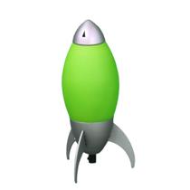 Lâmpada Benzara BM240953 Candeeiro de mesa infantil Rocket Design Green Lâmpada Benzara BM240953 Candeeiro de mesa infantil Rocket Design Green