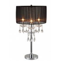 Lâmpada Benzara Metal Chandelier Candeeiro de mesa Crystal Set 2
