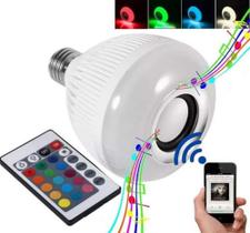 Lâmpada Bluetooth Caixa De Som Led Rgb Controle Remoto Bulbo - Xtrad